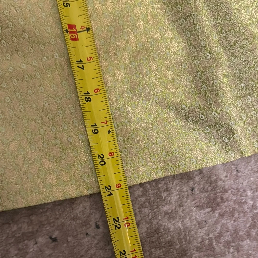 J. Crew Gold and Green Mini Skirt McBling - Size 8 - Picture 2 of 5